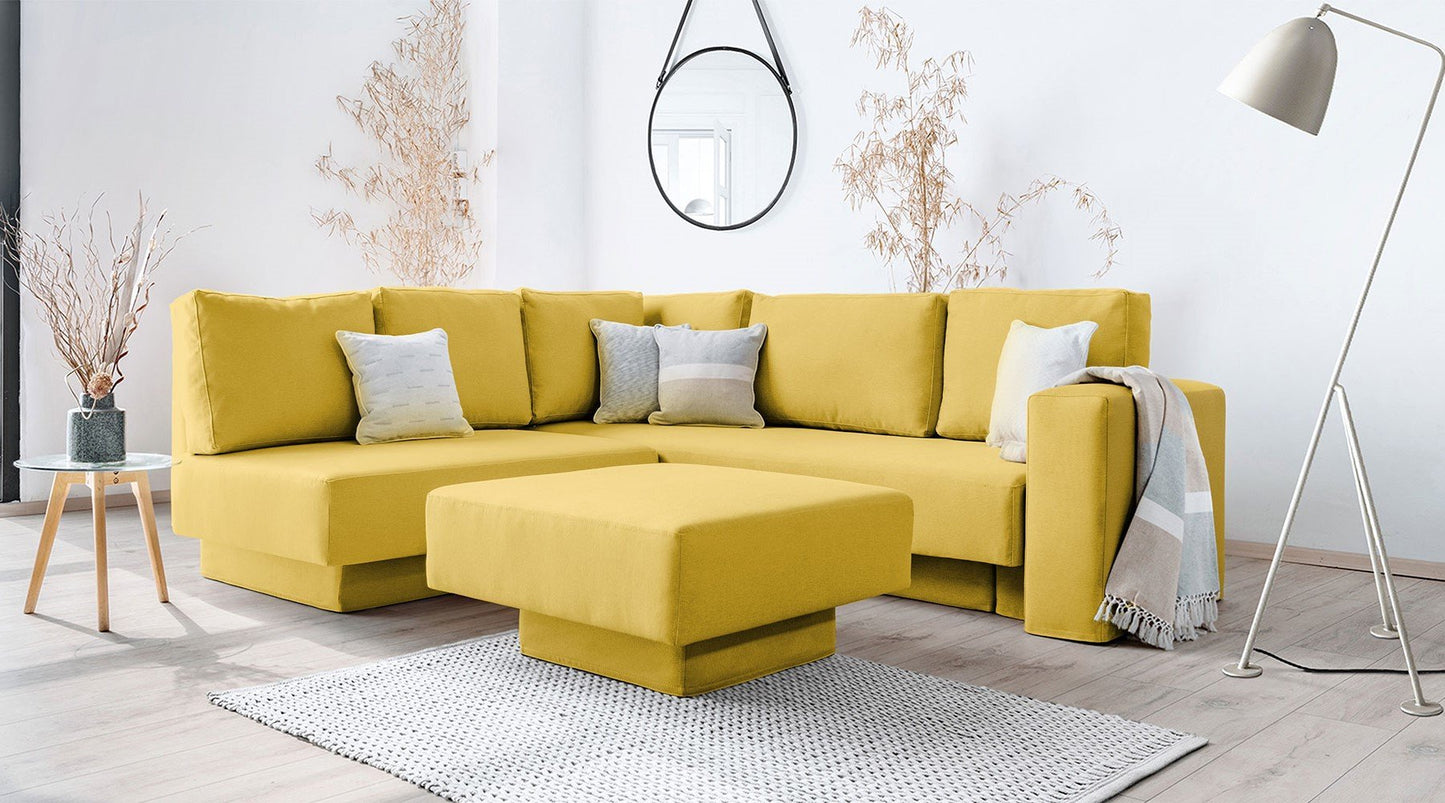 Modulares Sofa Jessica mit Schlaffunktion - Stoff Baumwolle - Livom