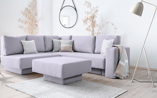 Modulares Sofa Jessica mit Schlaffunktion - Stoff Mollia - Livom