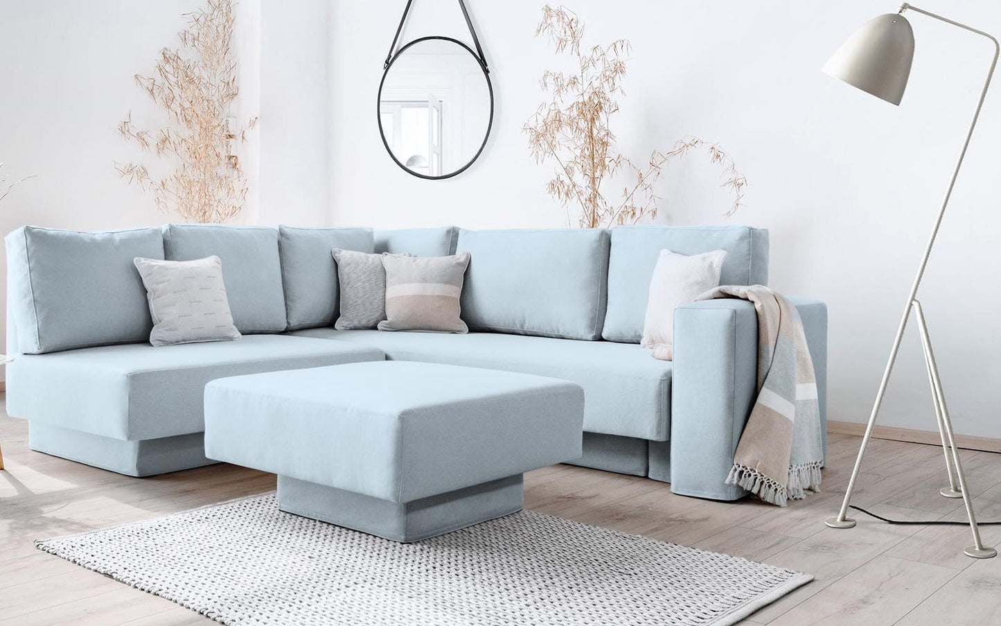 Modulares Sofa Jessica mit Schlaffunktion - Stoff Mollia - Livom