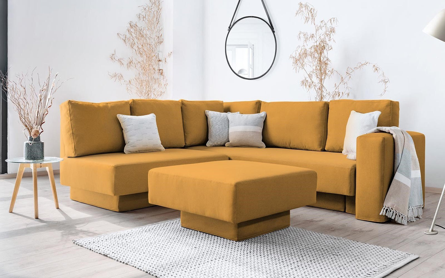 Modulares Sofa Jessica mit Schlaffunktion - Stoff Velare - Livom