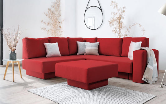 Modulares Sofa Jessica mit Schlaffunktion - Stoff Velare - Livom