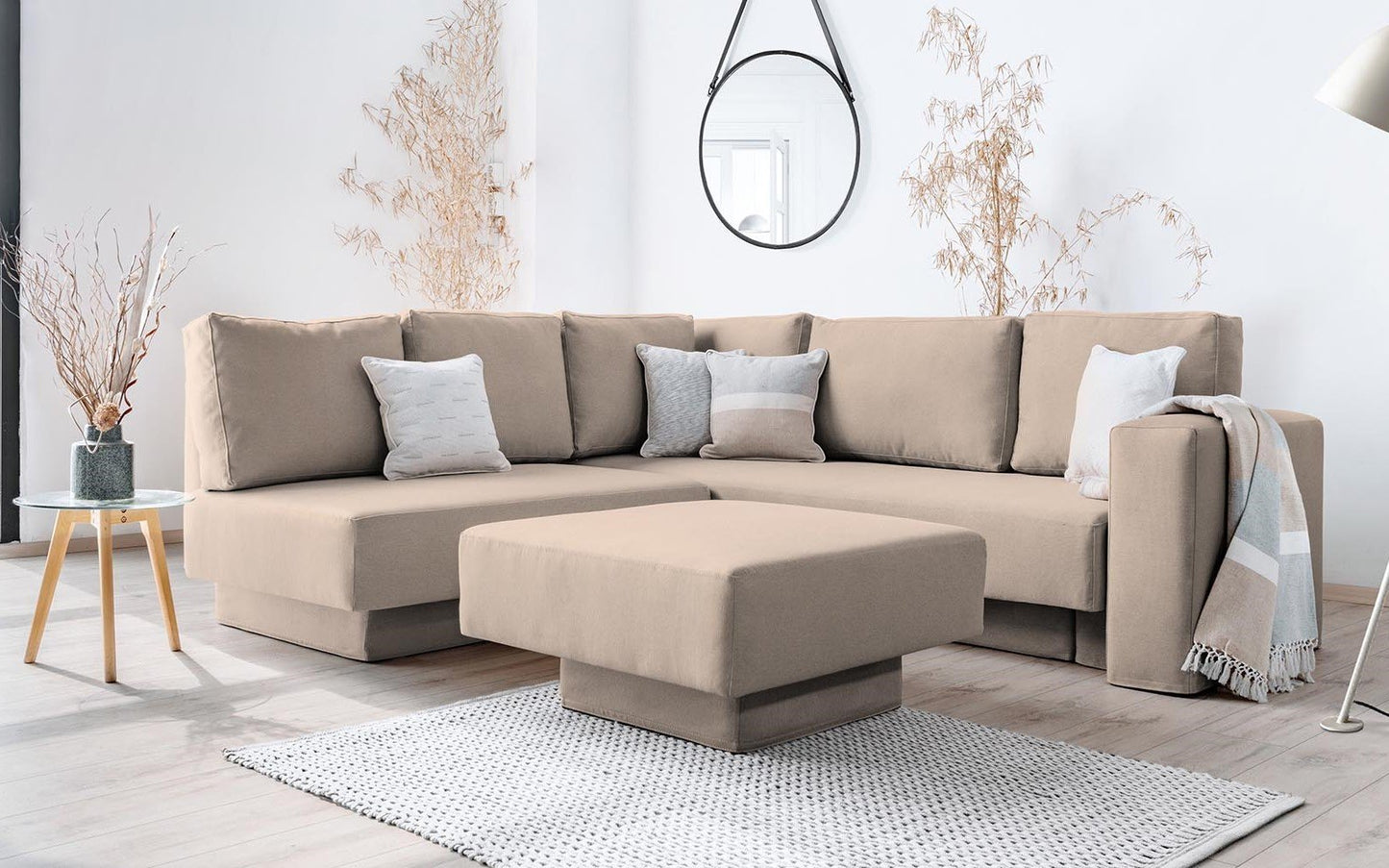 Modulares Sofa Jessica mit Schlaffunktion - Stoff Velare - Livom