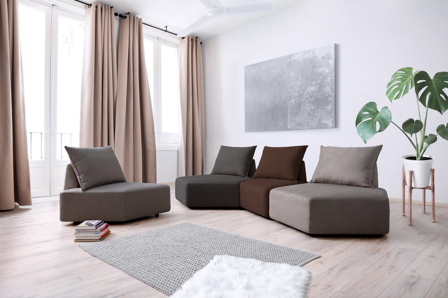 Modulares Sofa Katrina mit Schlaffunktion - Livom