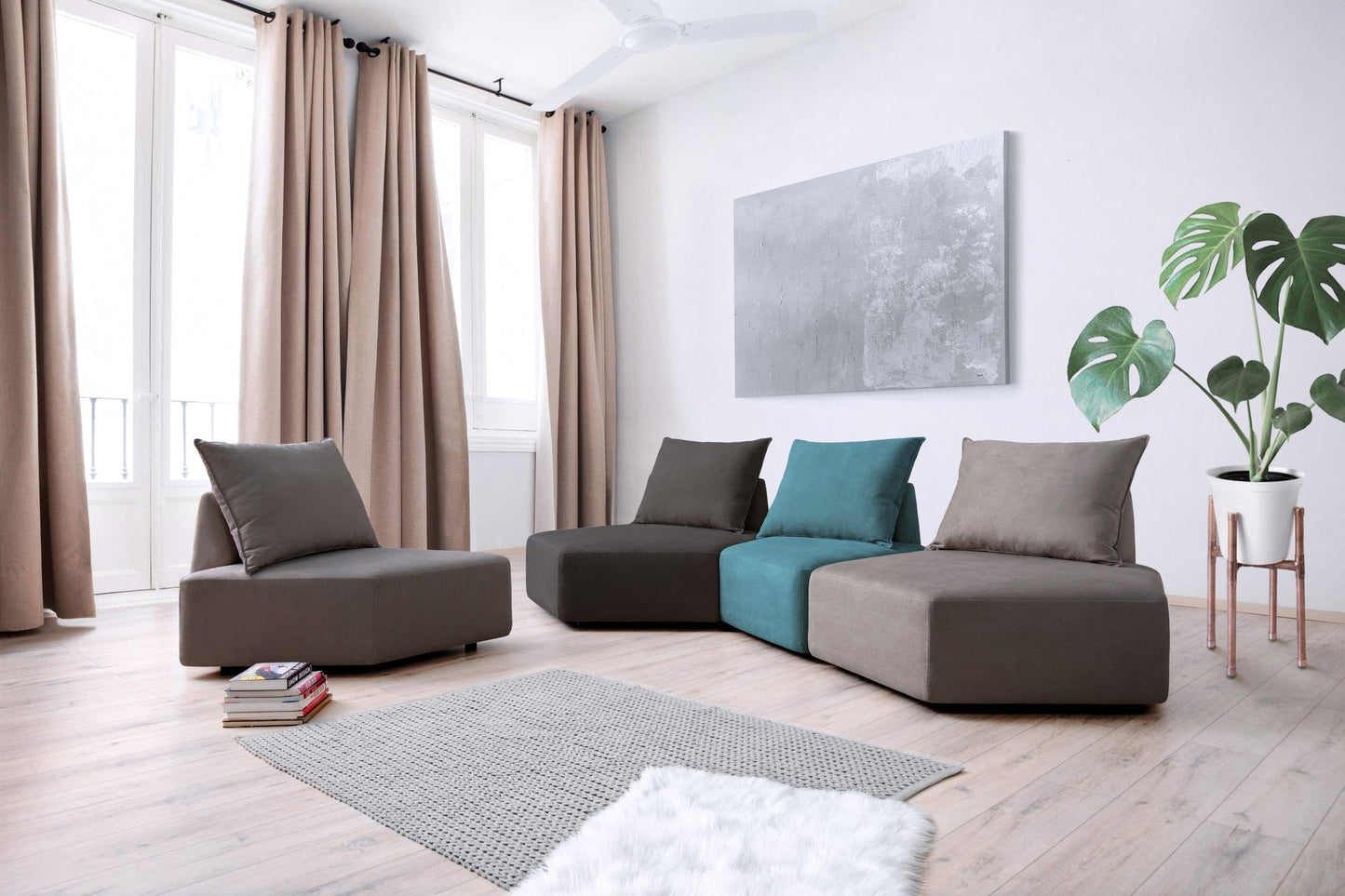 Modulares Sofa Katrina mit Schlaffunktion - Livom