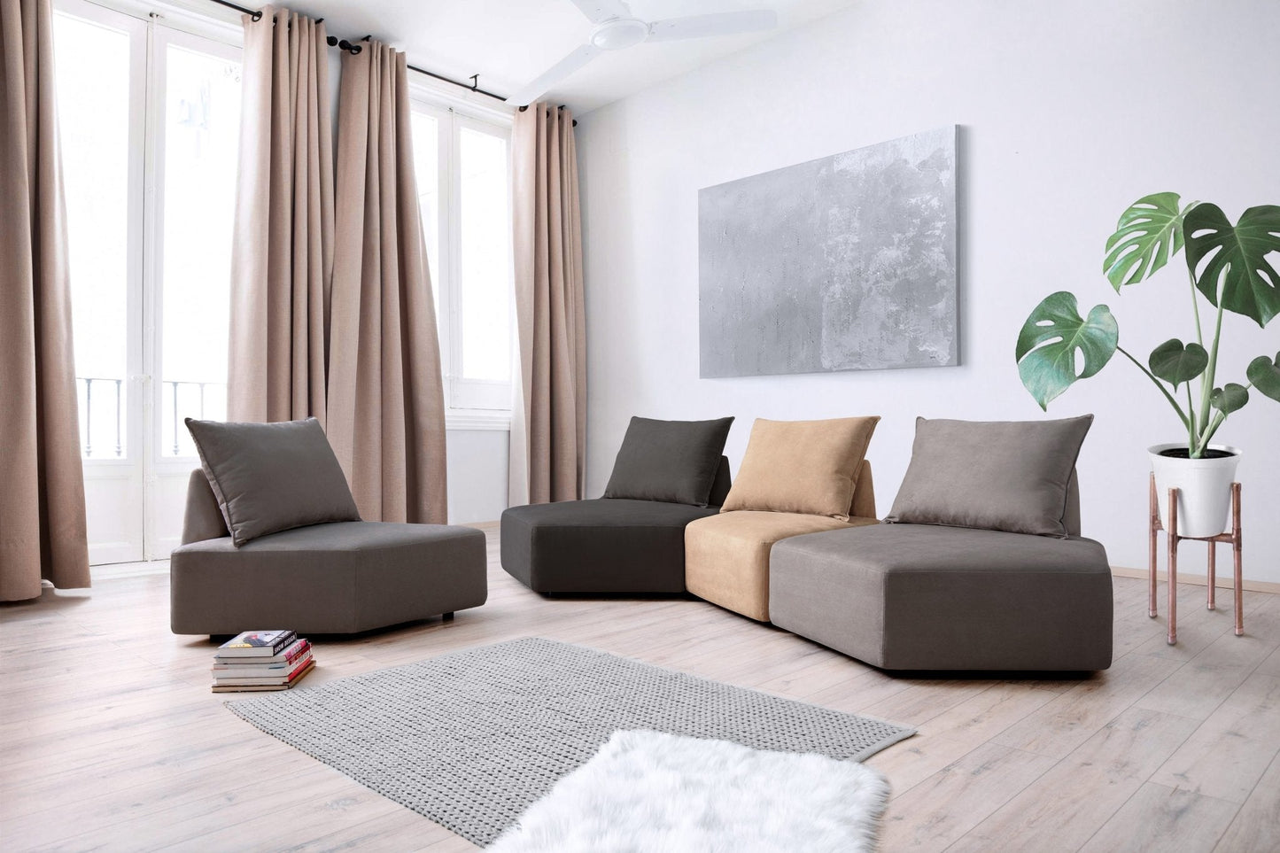 Modulares Sofa Katrina mit Schlaffunktion - Livom