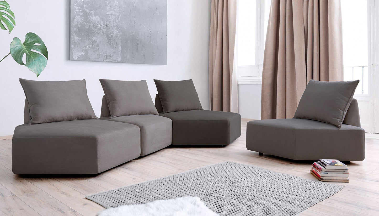 Modulares Sofa Katrina mit Schlaffunktion - Stoff Mollia - Livom