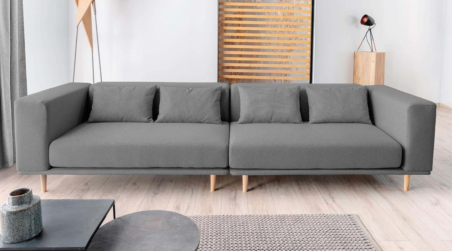 Modulares Sofa Lilly mit Schlaffunktion - Stoff Baumwolle - Livom