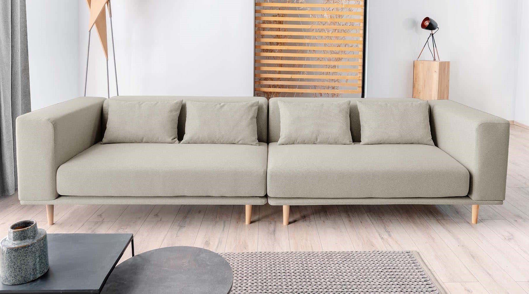 Modulares Sofa Lilly mit Schlaffunktion - Stoff Baumwolle - Livom