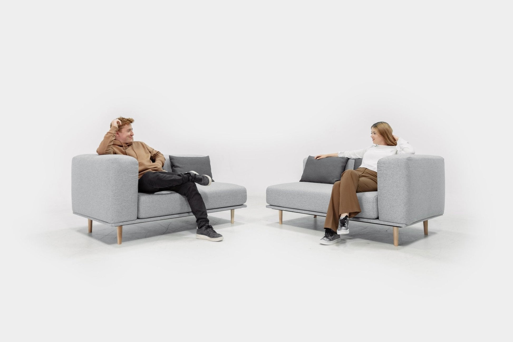 Modulares Sofa Lilly mit Schlaffunktion - Stoff Baumwolle - Livom