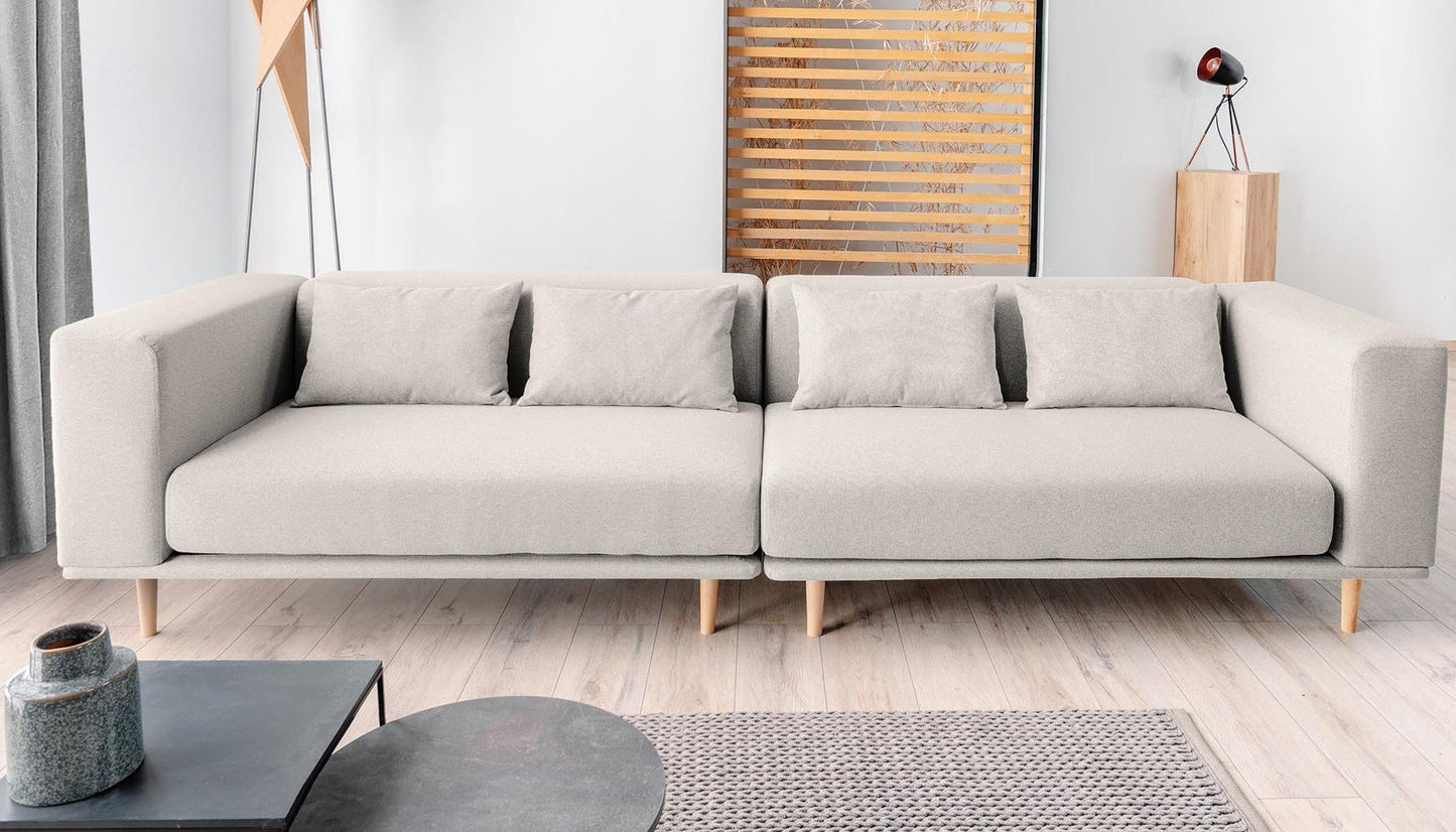 Modulares Sofa Lilly mit Schlaffunktion - Stoff Mollia - Livom