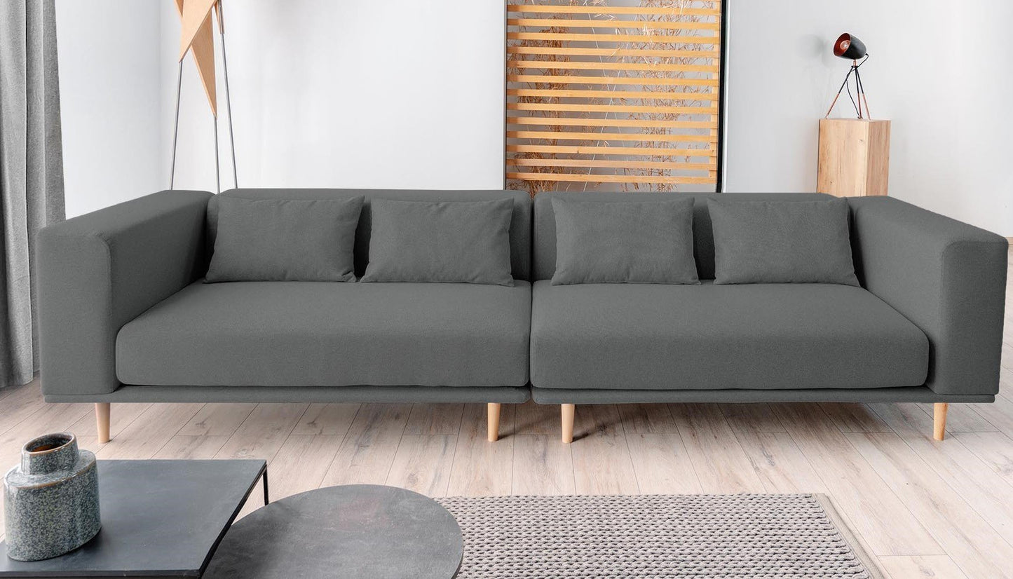 Modulares Sofa Lilly mit Schlaffunktion - Stoff Mollia - Livom