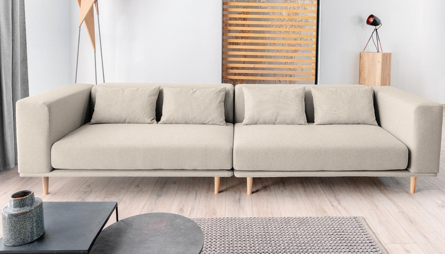 Modulares Sofa Lilly mit Schlaffunktion - Stoff Mollia - Livom