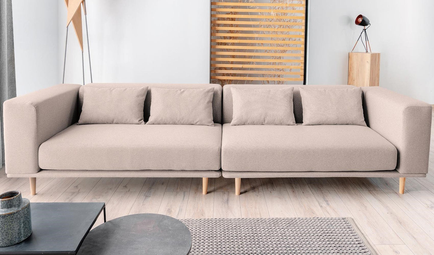 Modulares Sofa Lilly mit Schlaffunktion - Stoff Velare - Livom