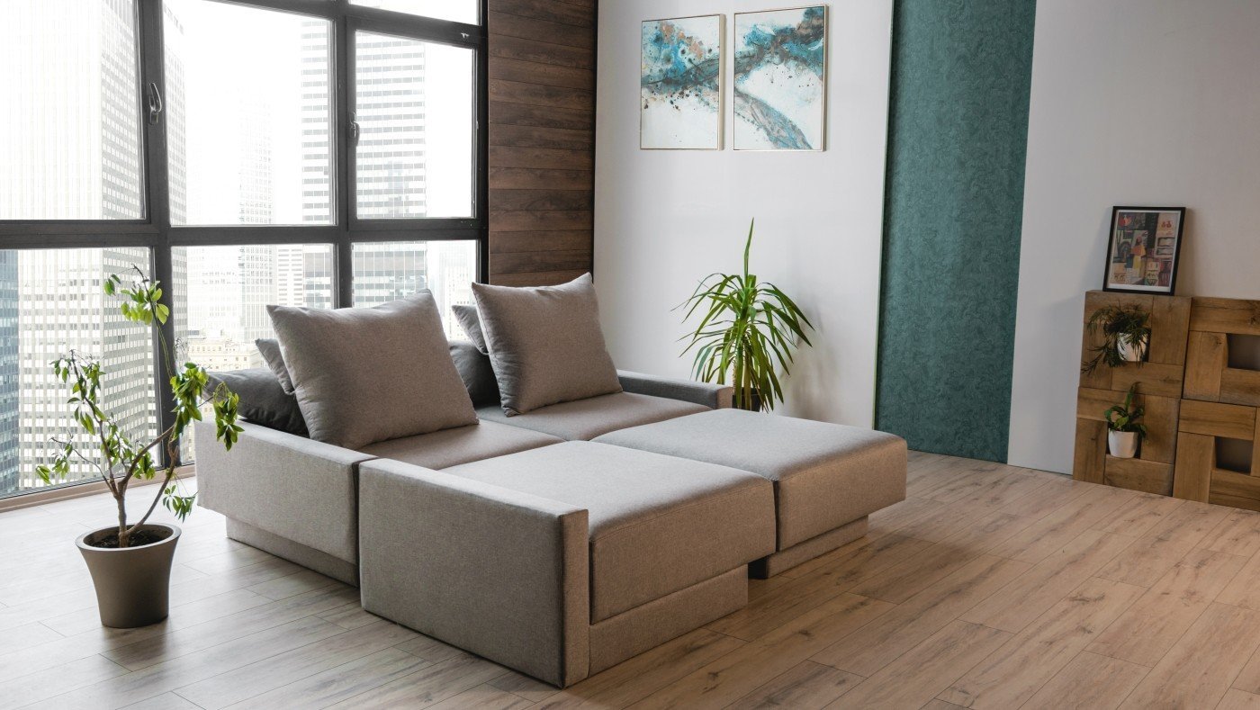 Modulares Sofa Mandy mit Schlaffunktion - Livom