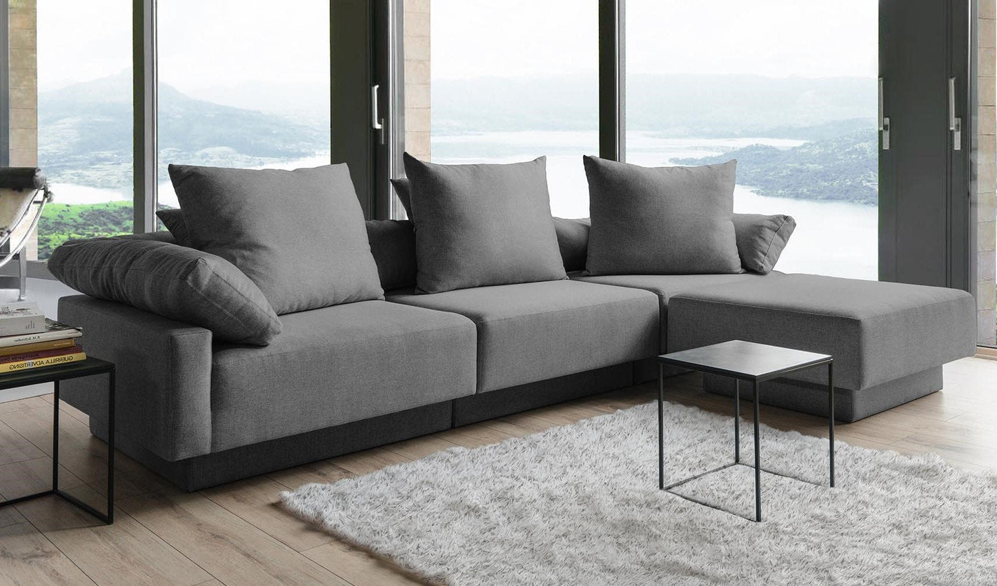 Modulares Sofa Mandy mit Schlaffunktion - Stoff Baumwolle - Livom