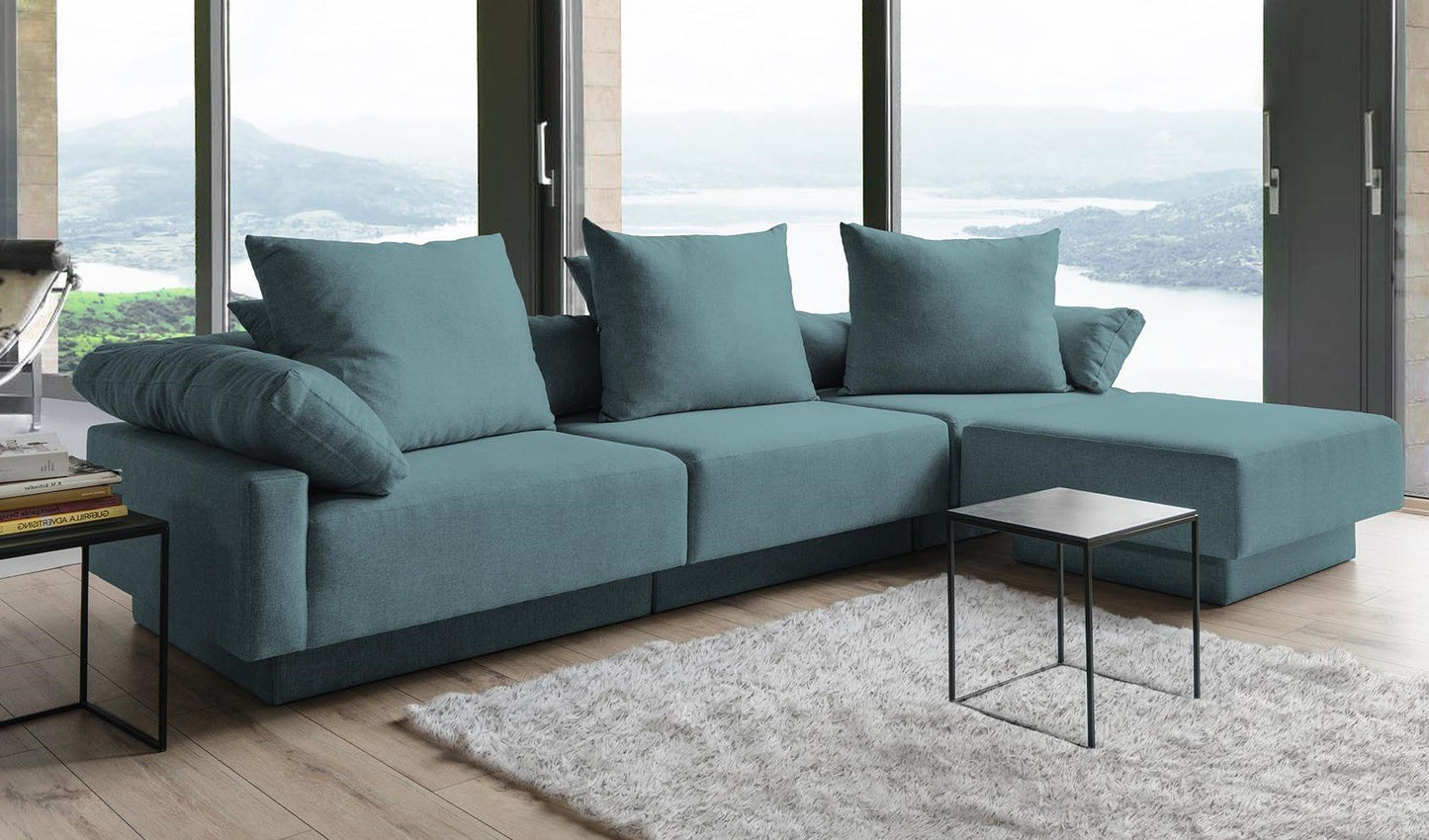 Modulares Sofa Mandy mit Schlaffunktion - Stoff Baumwolle - Livom