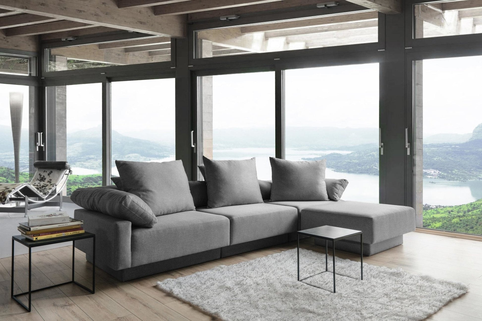 Modulares Sofa Mandy mit Schlaffunktion - Stoff Mollia - Livom