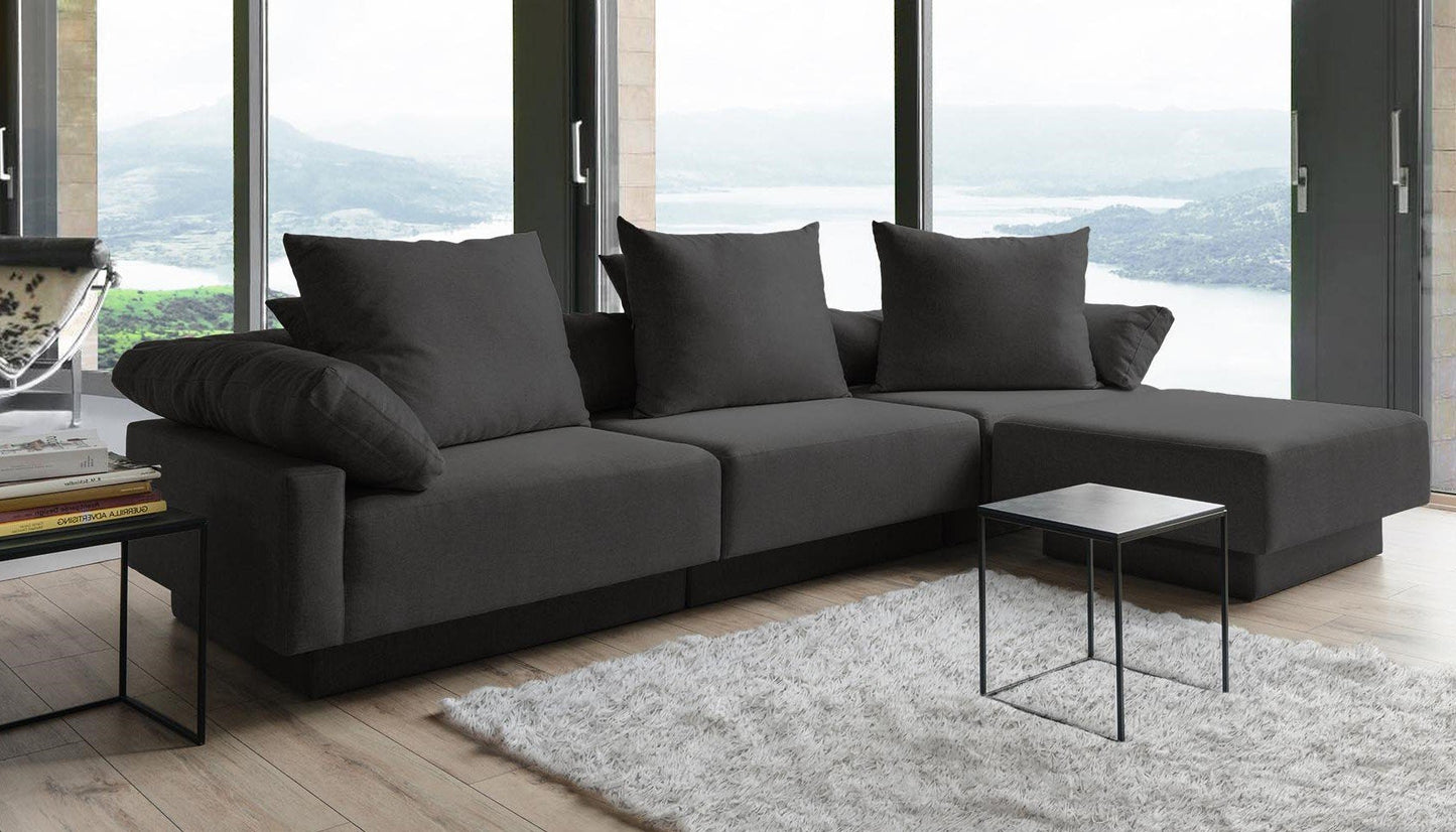 Modulares Sofa Mandy mit Schlaffunktion - Stoff Mollia - Livom