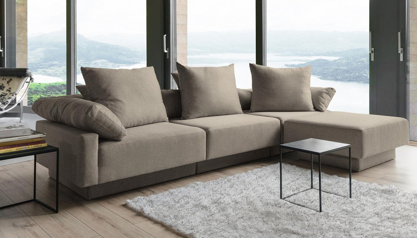 Modulares Sofa Mandy mit Schlaffunktion - Stoff Mollia - Livom