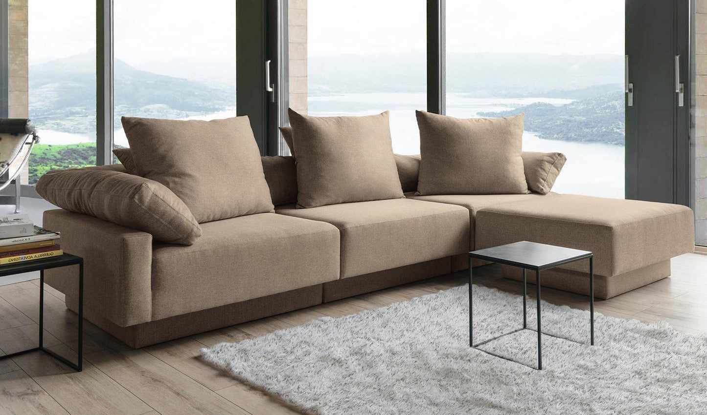 Modulares Sofa Mandy mit Schlaffunktion - Stoff Velare - Livom