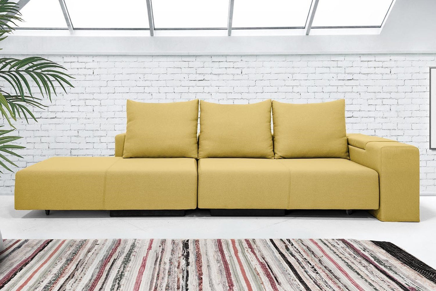 Modulares Sofa Marie mit Schlaffunktion - Stoff Baumwolle - Livom