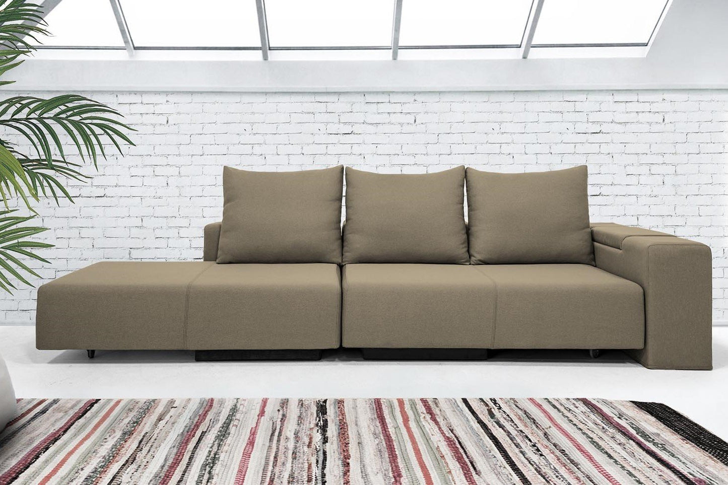 Modulares Sofa Marie mit Schlaffunktion - Stoff Mollia - Livom