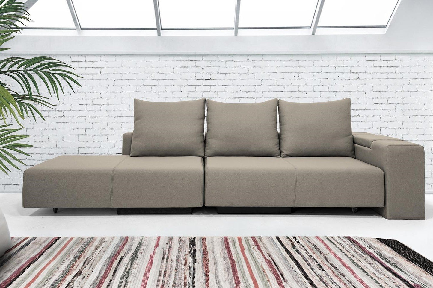 Modulares Sofa Marie mit Schlaffunktion - Stoff Mollia - Livom