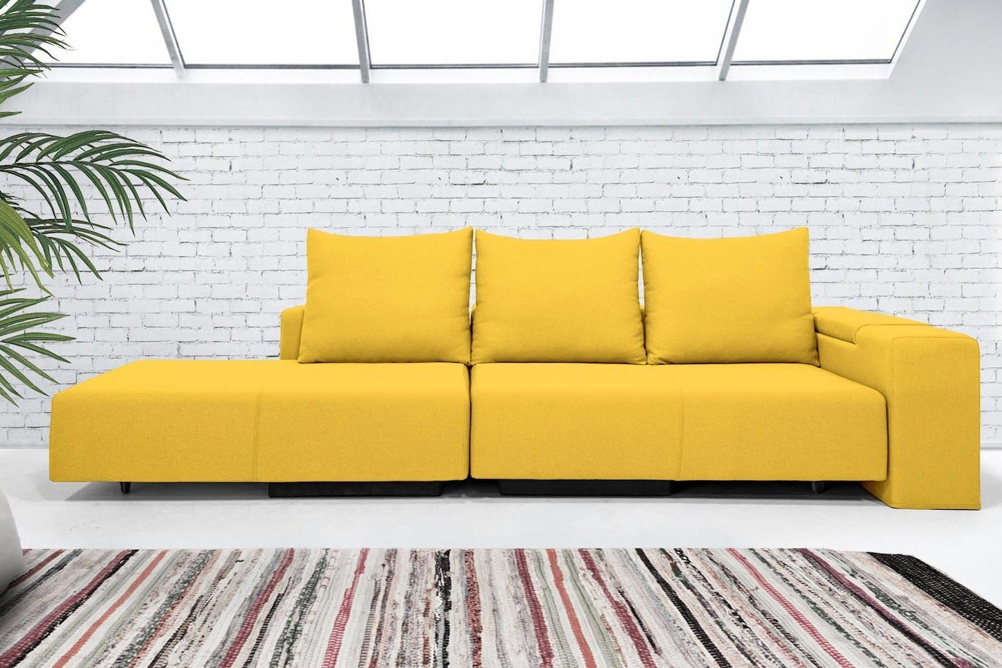 Modulares Sofa Marie mit Schlaffunktion - Stoff Mollia - Livom