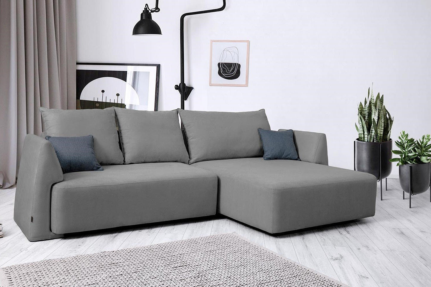 Modulares Sofa Mia mit Schlaffunktion - Stoff Baumwolle - Livom