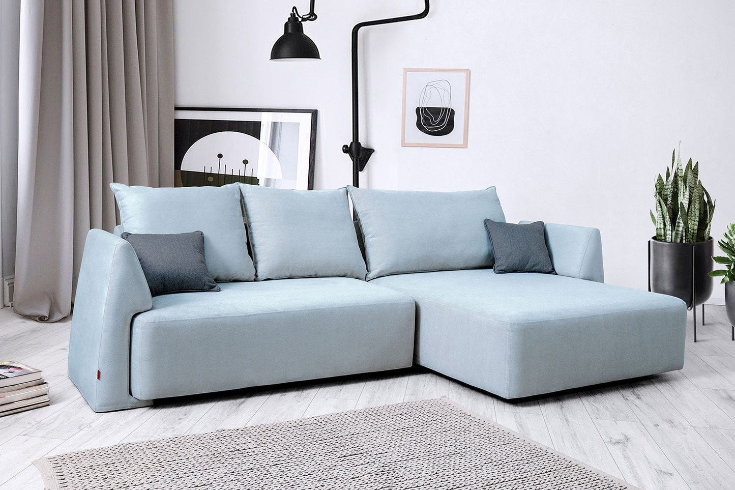 Modulares Sofa Mia mit Schlaffunktion - Stoff Mollia - Livom