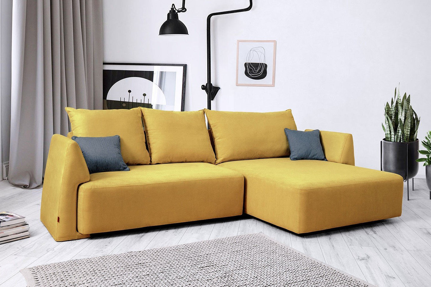 Modulares Sofa Mia mit Schlaffunktion - Stoff Mollia - Livom