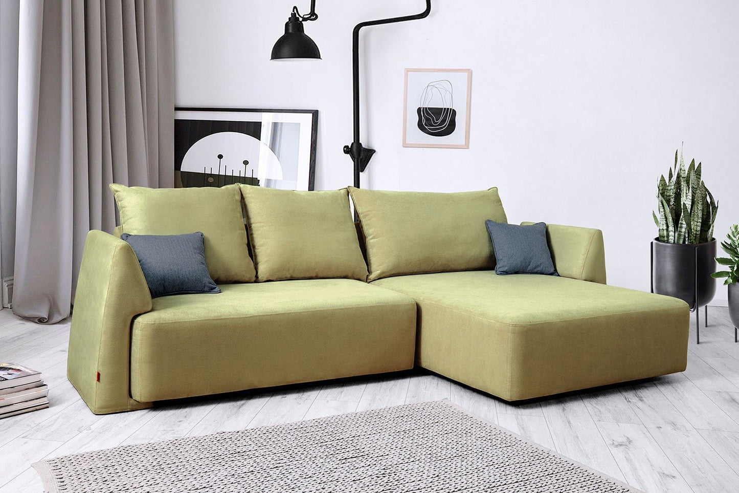 Modulares Sofa Mia mit Schlaffunktion - Stoff Mollia - Livom