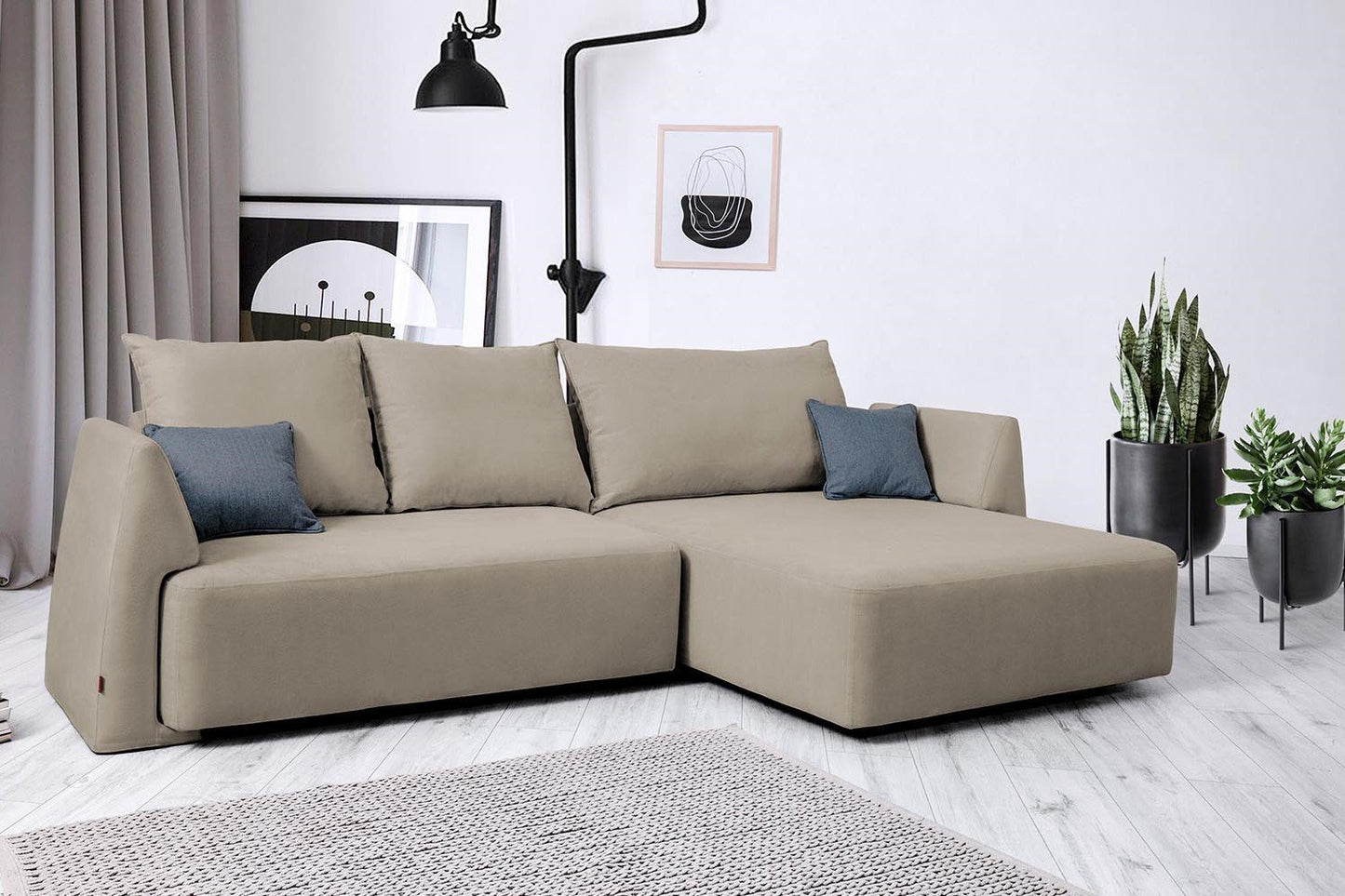 Modulares Sofa Mia mit Schlaffunktion - Stoff Velare - Livom