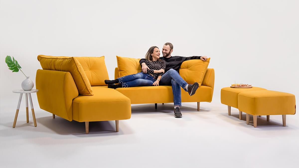 Modulares Sofa Mike mit Schlaffunktion - Livom