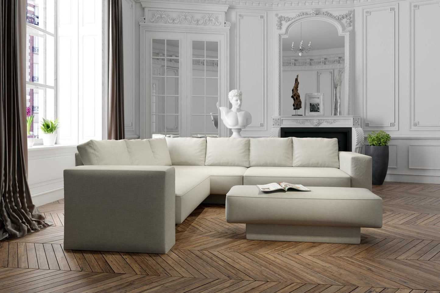 Modulares Sofa Rachel mit Schlaffunktion - Livom