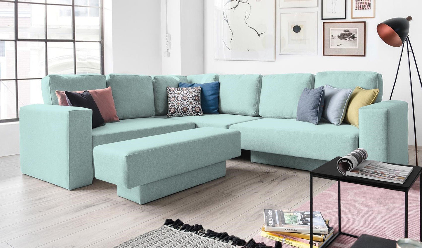 Modulares Sofa Rachel mit Schlaffunktion - Stoff Mollia - Livom