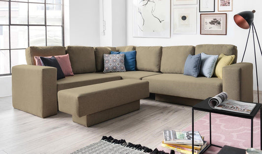 Modulares Sofa Rachel mit Schlaffunktion - Stoff Mollia - Livom