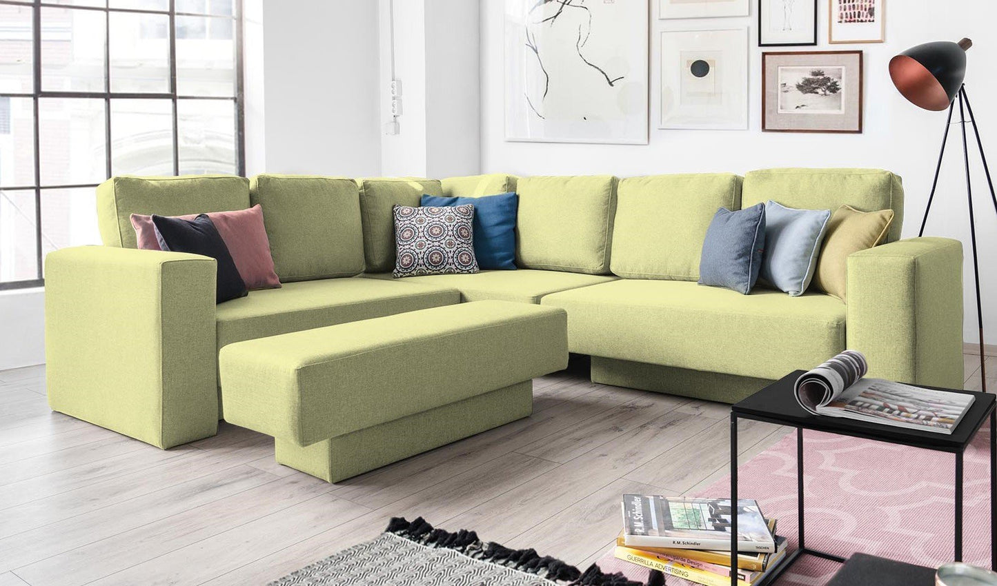 Modulares Sofa Rachel mit Schlaffunktion - Stoff Mollia - Livom