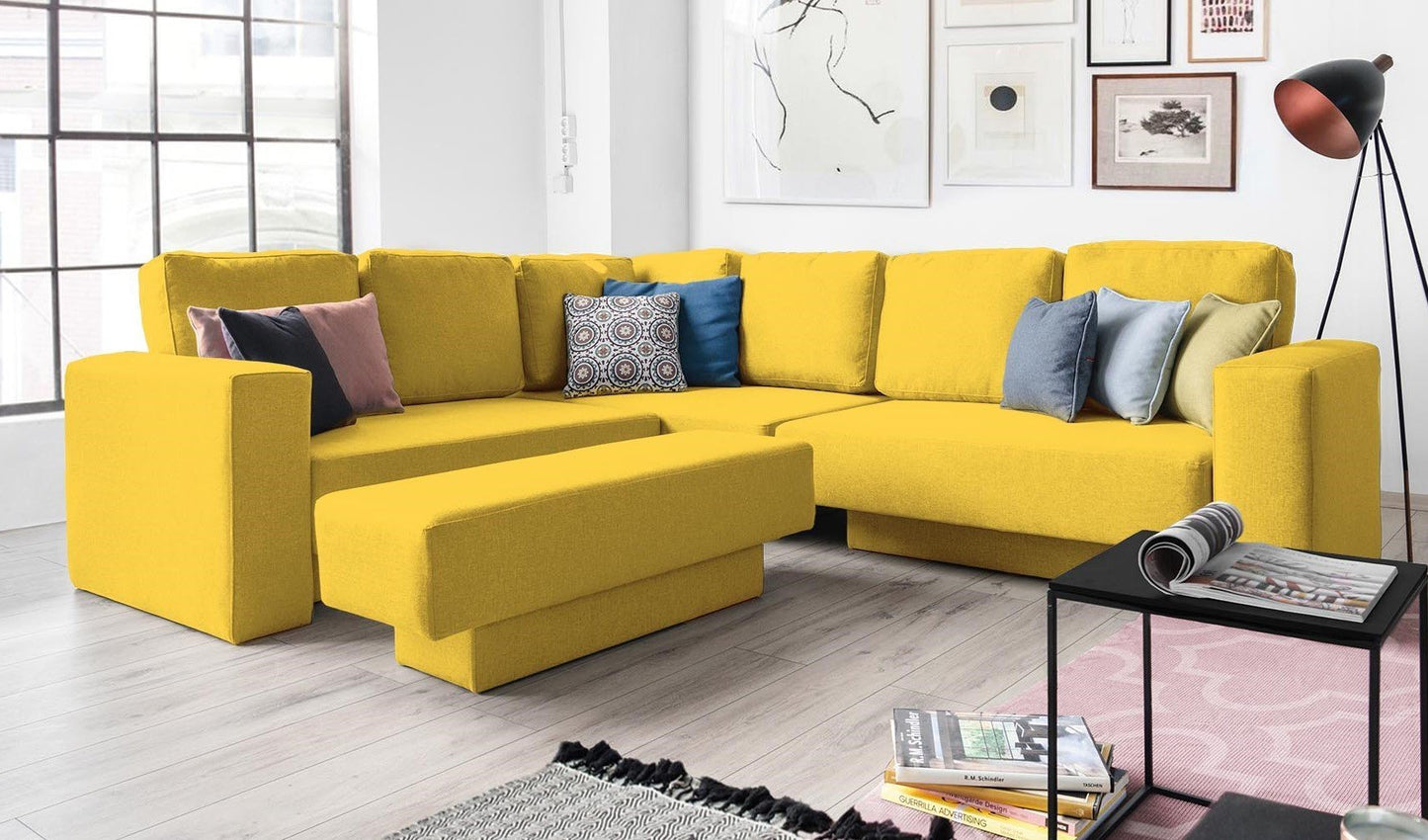 Modulares Sofa Rachel mit Schlaffunktion - Stoff Mollia - Livom