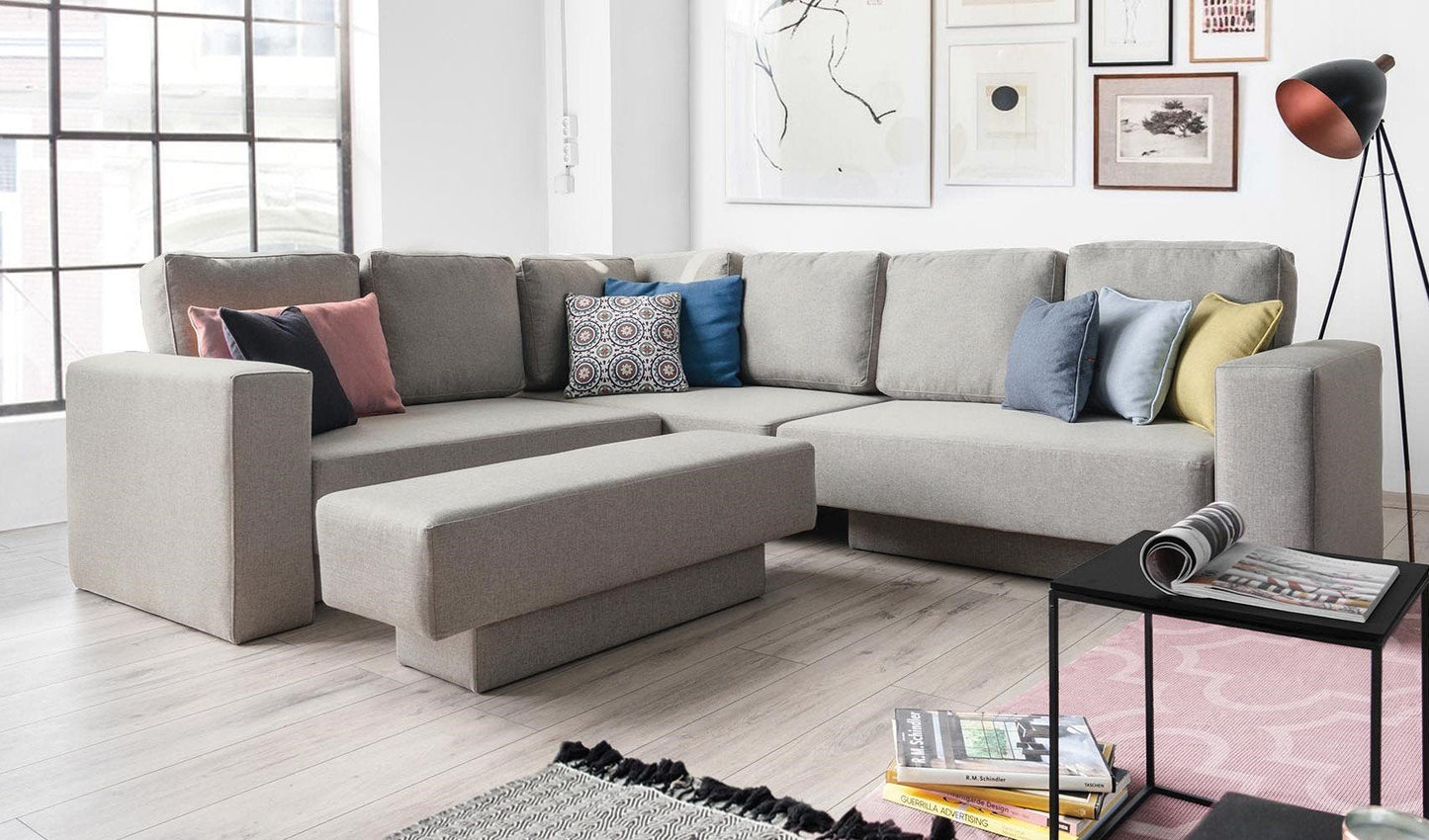 Modulares Sofa Rachel mit Schlaffunktion - Stoff Mollia - Livom