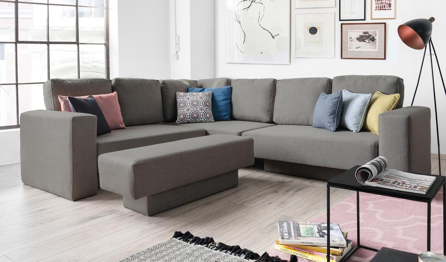 Modulares Sofa Rachel mit Schlaffunktion - Stoff Mollia - Livom