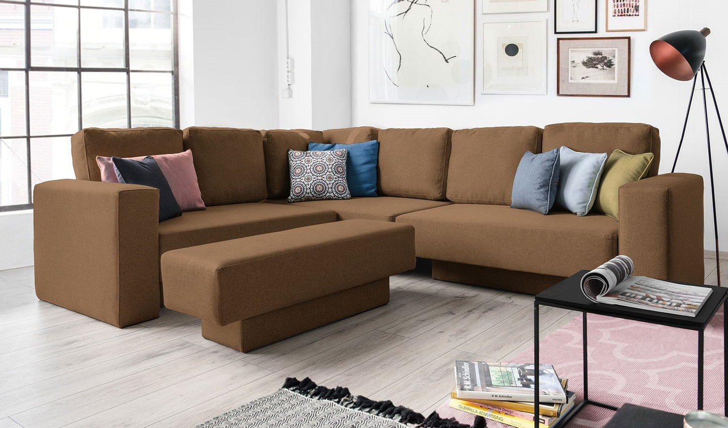 Modulares Sofa Rachel mit Schlaffunktion - Stoff Velare - Livom