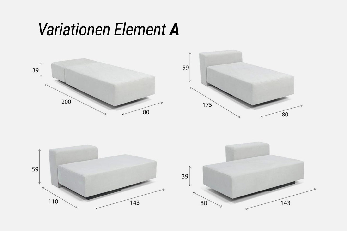 Sofa Bezug - Modulares Sofa Marie - Livom