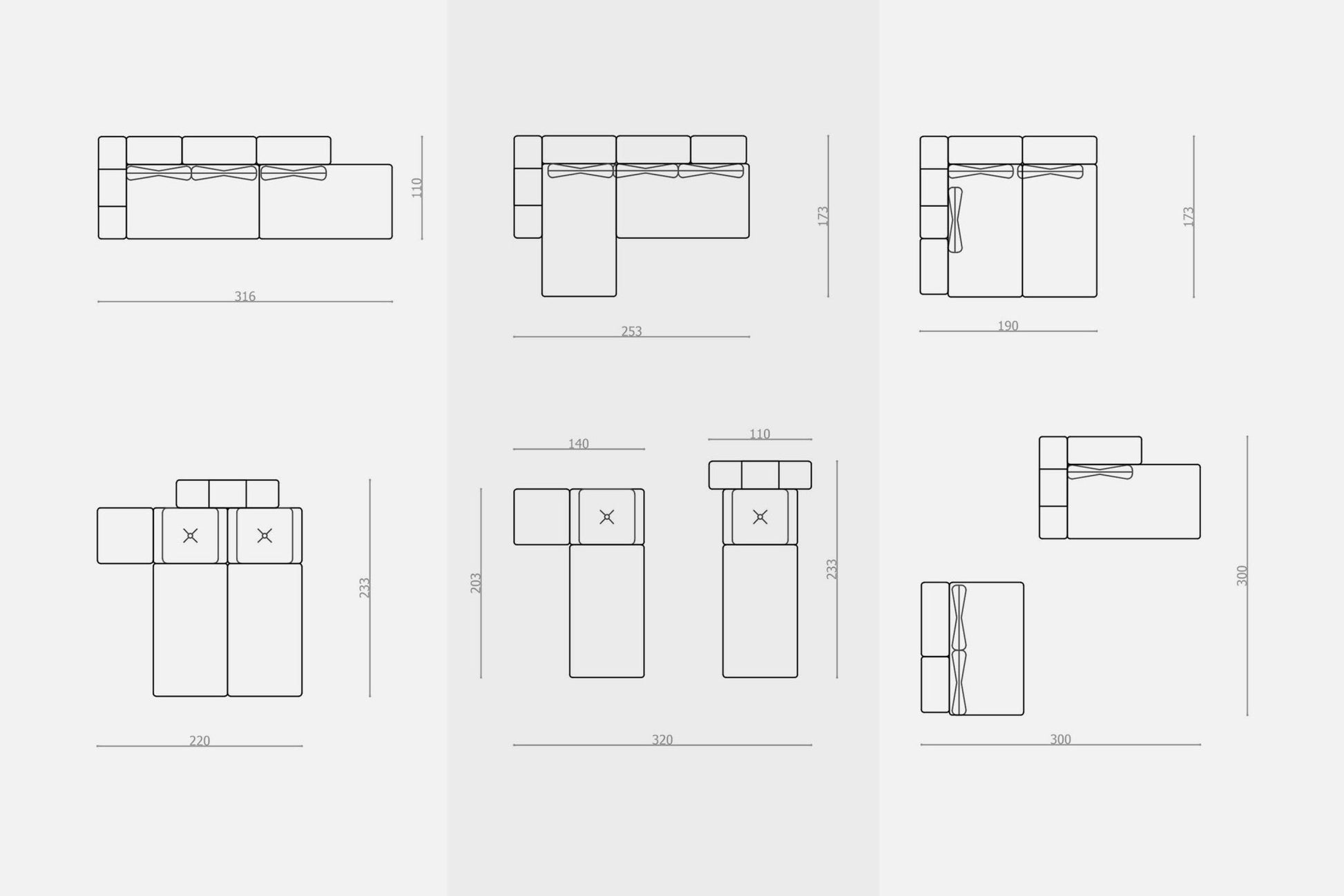 Sofa Bezug - Modulares Sofa Marie - Livom