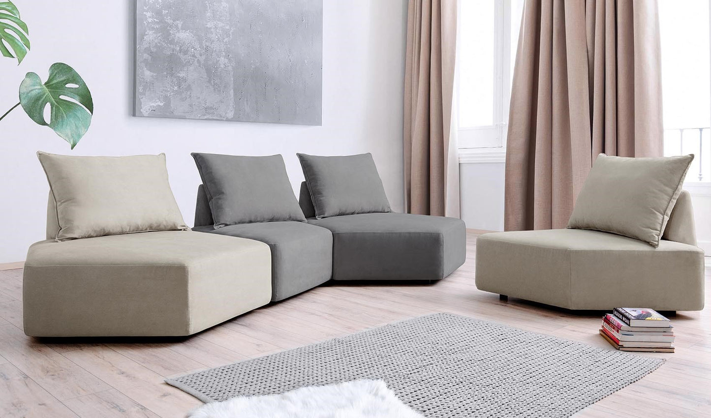 Stoffbezug Baumwolle - Modulares Sofa Katrina - Livom